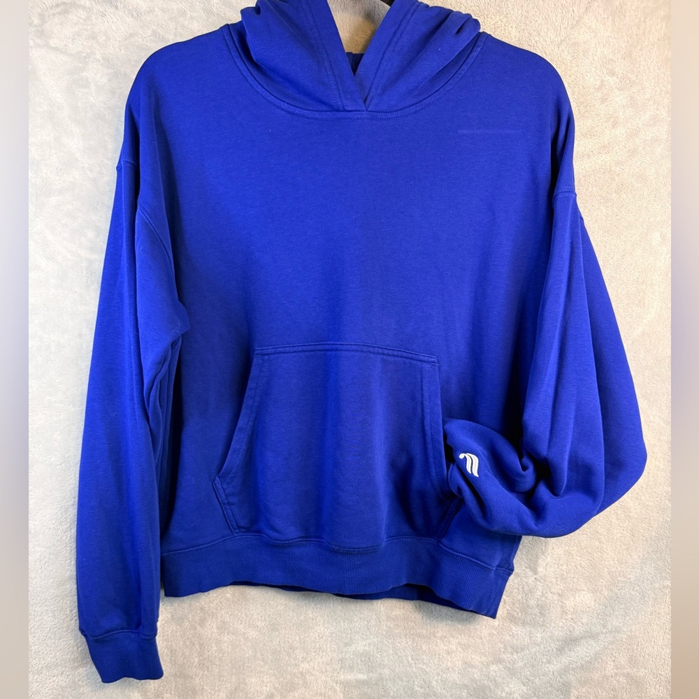 Fabletics Lightweight Royal Blue Hooded Pullover Sweatshirt